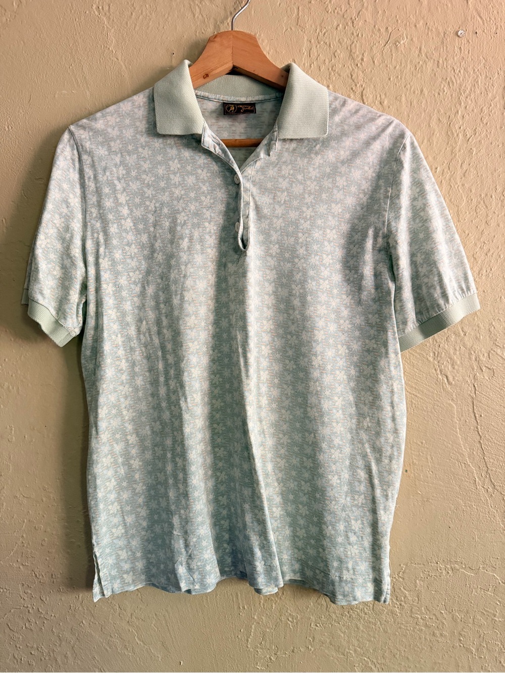 Bobby Jones Mint Green Patterned Polo